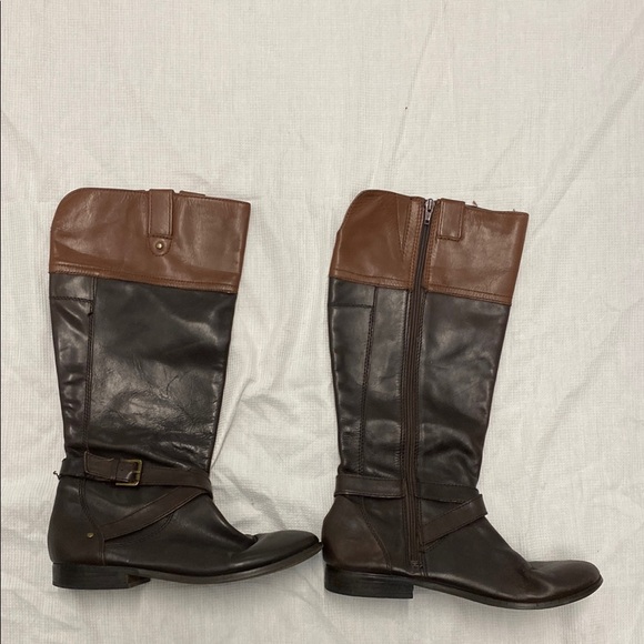 Marc Fisher Two-Tone Over the Knee Boots - Picture 1 of 7